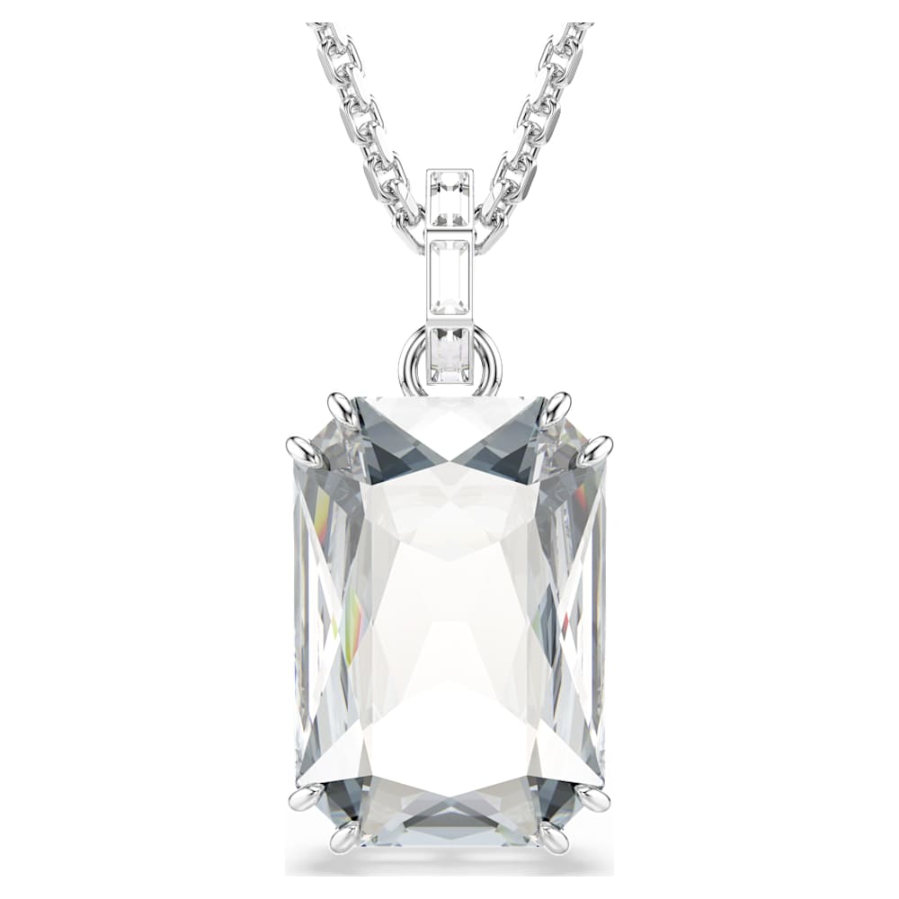 Millenia pendant, Octagon cut, White, Rhodium plated | Swarovski