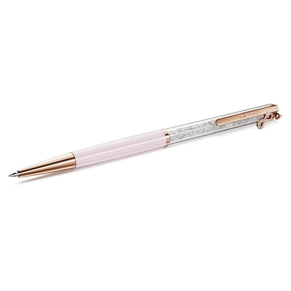 Crystalline ballpoint pen, Infinity, Pink lacquered, Rose gold