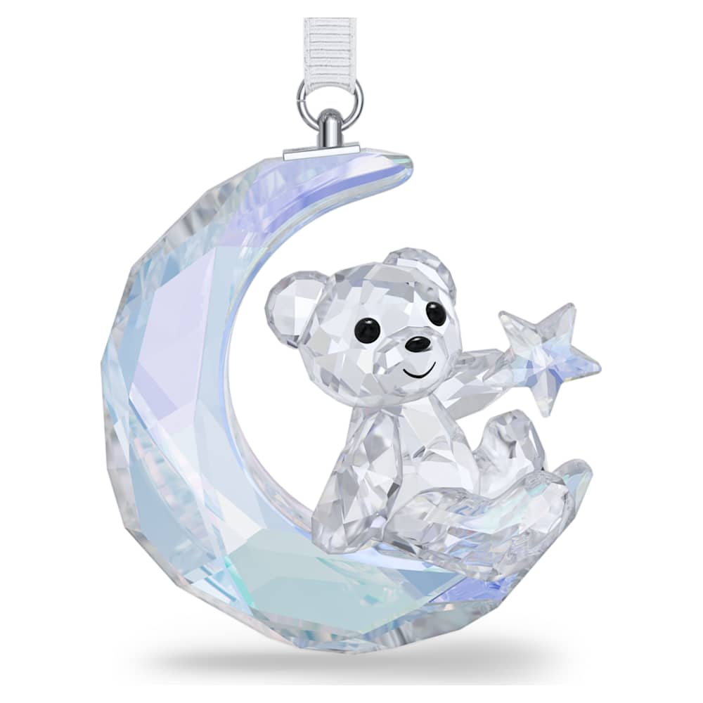 Kris Bear Moon Ornament, White | Swarovski
