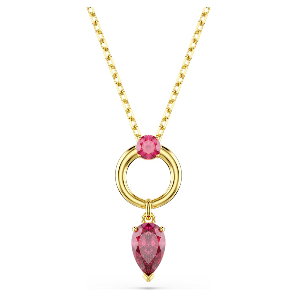 Mesmera pendant, Mixed cuts, Red, 18K gold finish | Swarovski