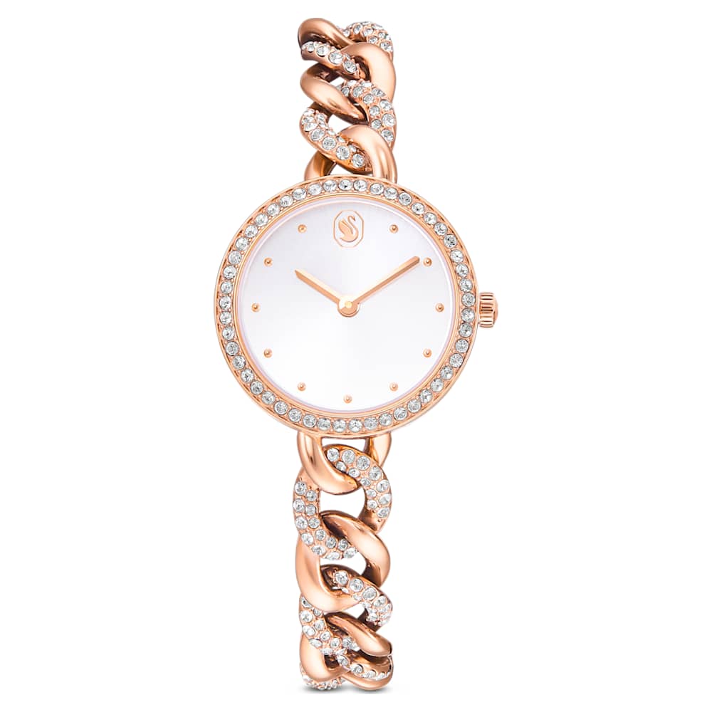 SWAROVSKI ゴールド アナログ腕時計 Dextera 3-hand watch, 37mm, Swiss Made, Metal bracelet, Gold tone