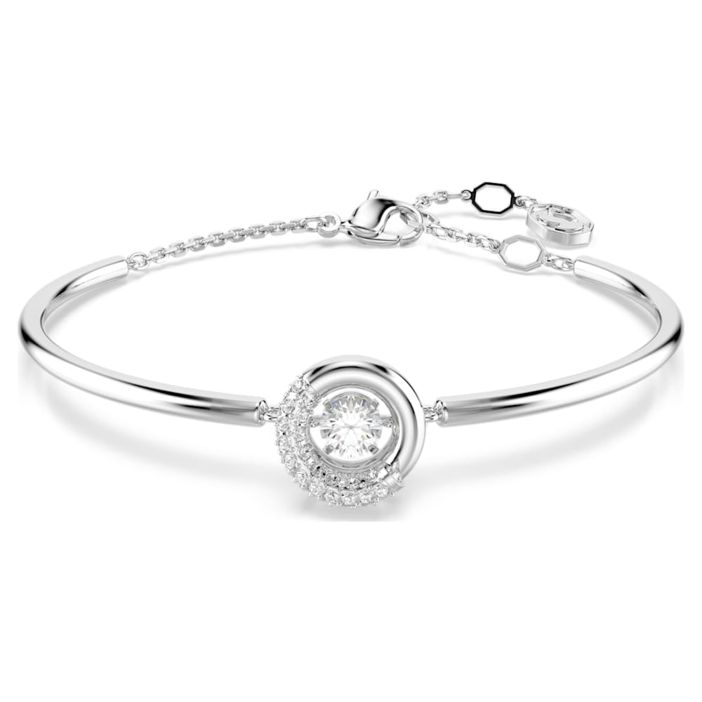 e-ma様 Dextera bangle, Round cut, White, Rhodium plated | Swarovski