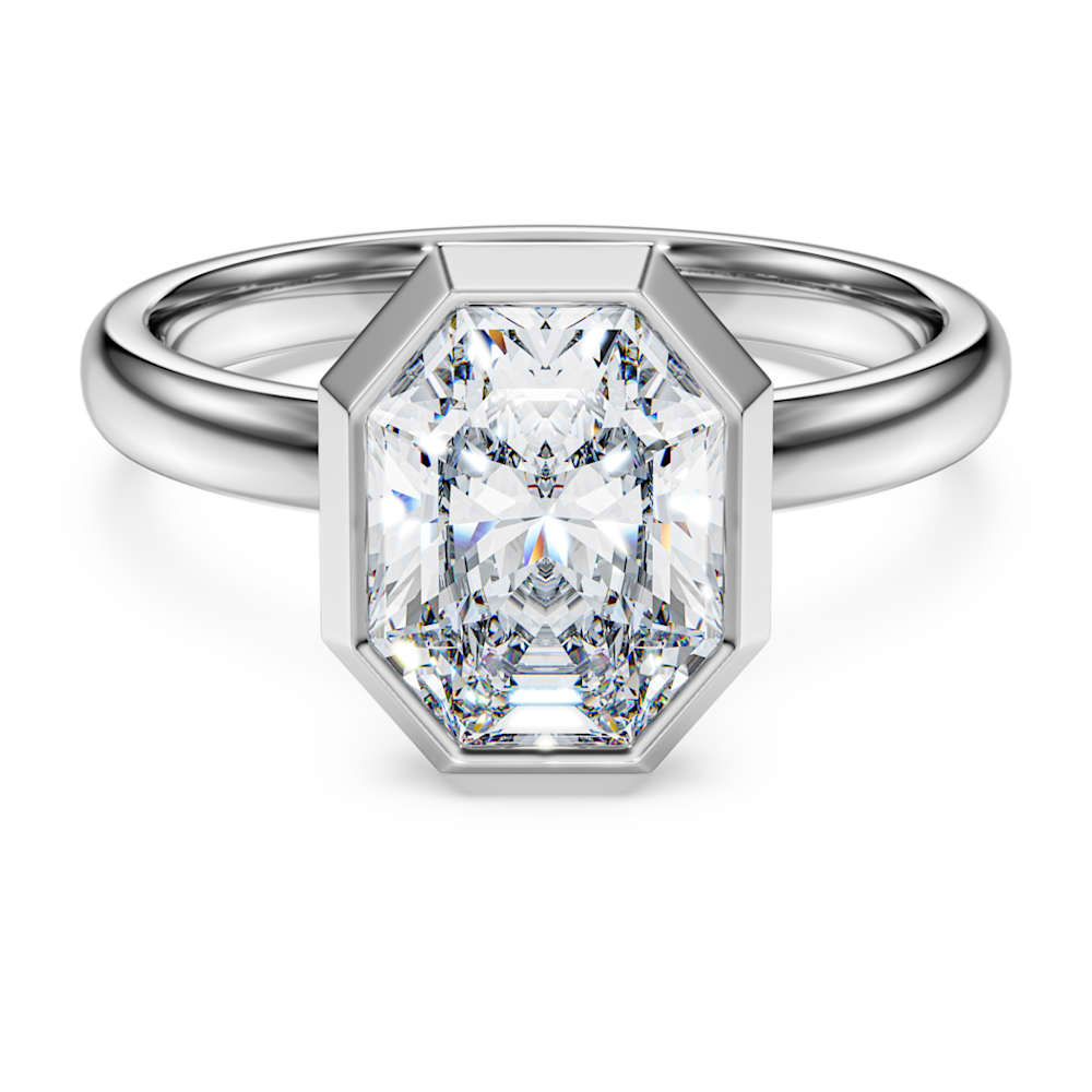 Octagon bezel ring, Lab-grown diamonds 2.0 ct tw, Octagon