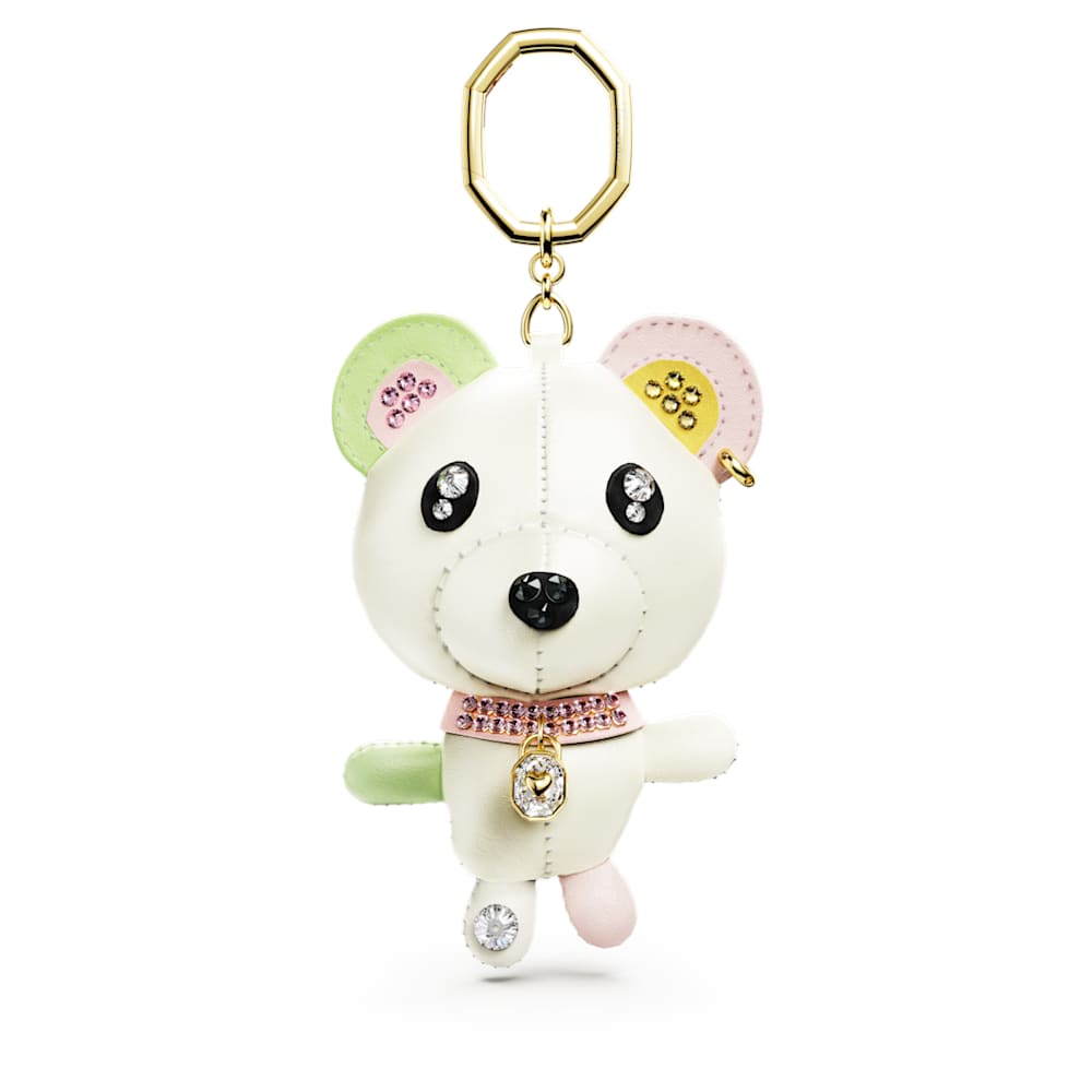 Teddy バッグチャーム, クマ, マルチカラー, ゴールドトーン・プレー 
