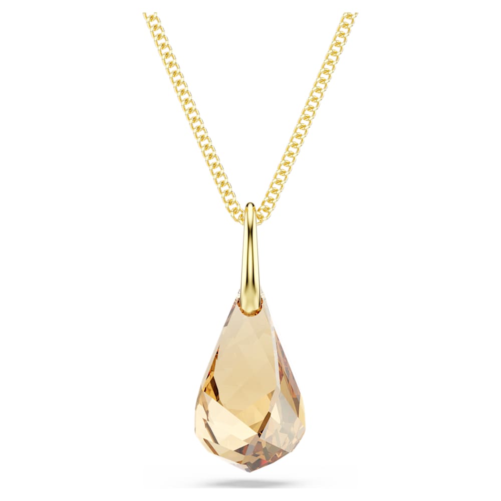 Energic pendant, Brown, Gold-tone plated | Swarovski