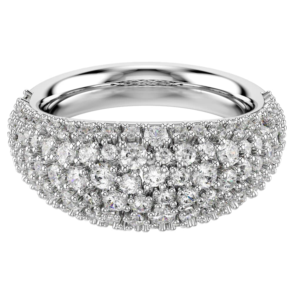 Sublima ring, White, Rhodium plated | Swarovski
