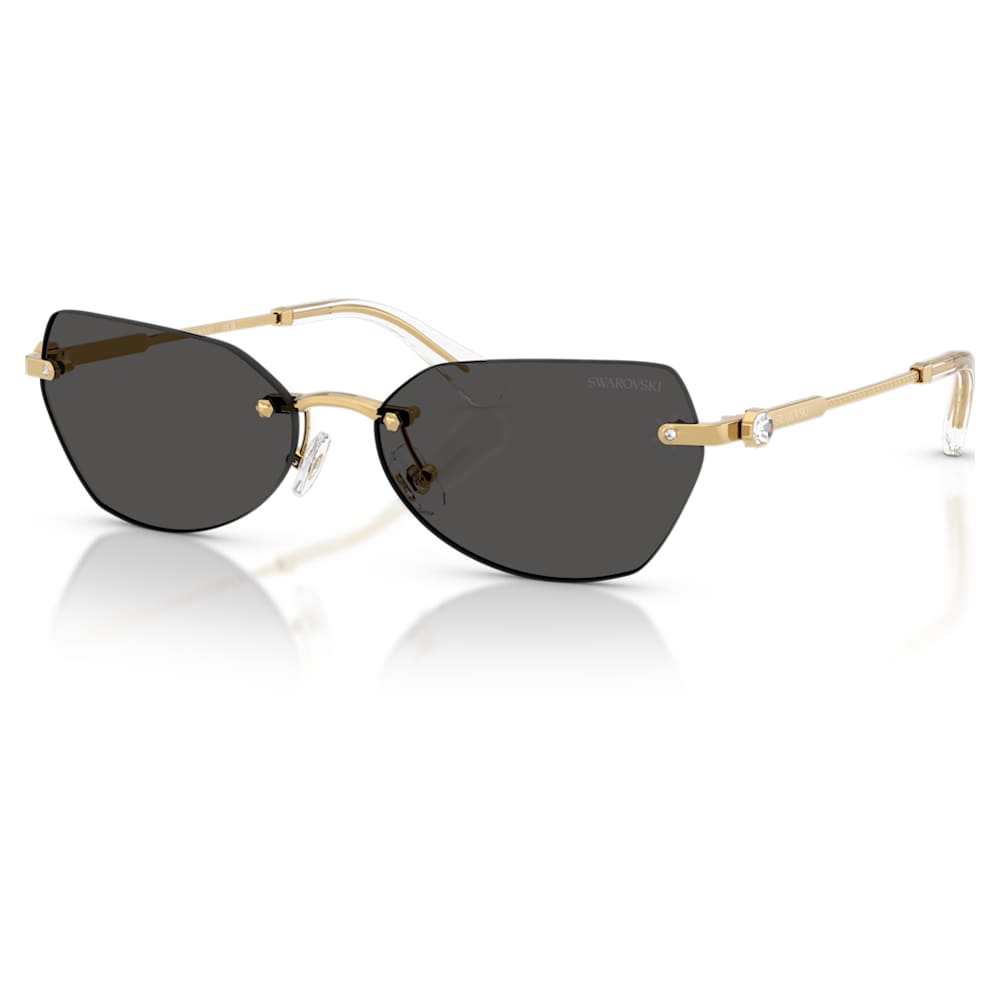 Sunglasses, Pillow shape, SK7038, Gold tone | Swarovski
