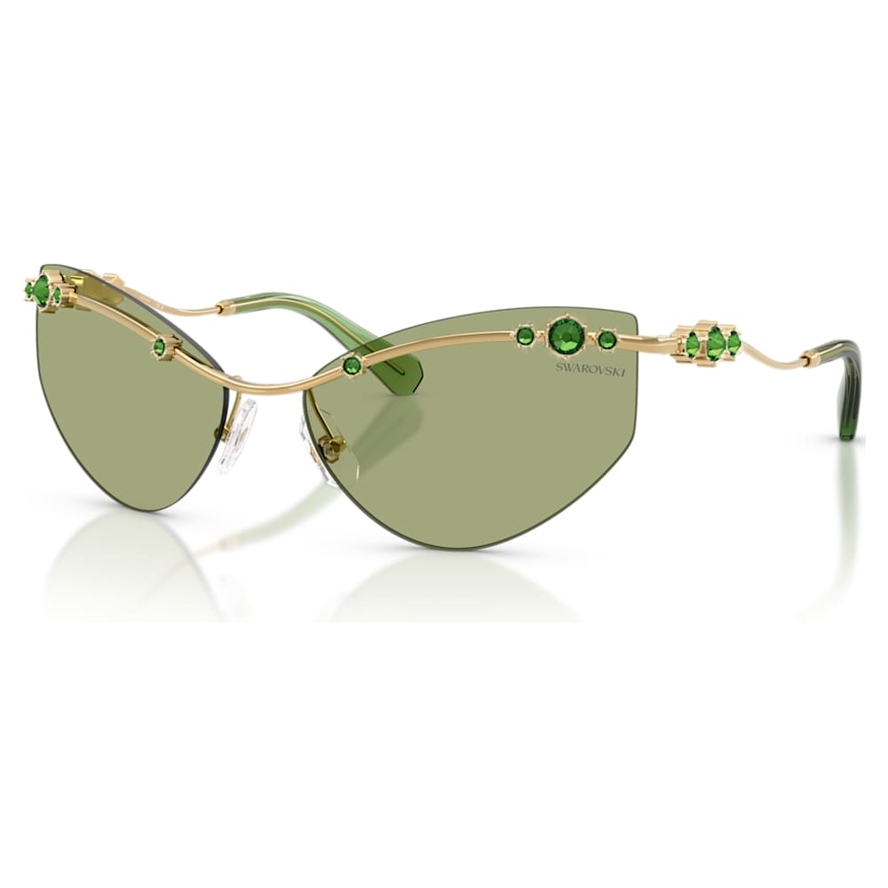 Sunglasses, Cat-eye shape, SK7039, Gold tone | Swarovski