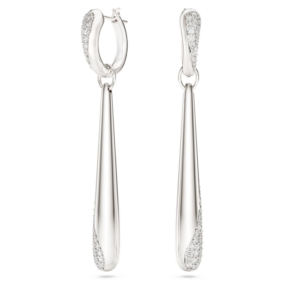 Swarovski Classica ドロップピアスとフープピアス, ラウンドカット