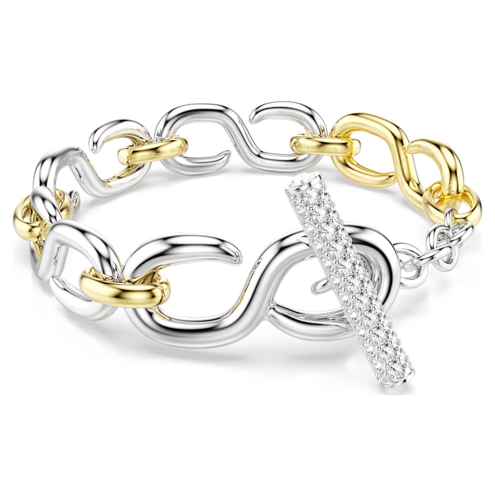 スワロフスキーdexteraブレスレット Dextera bracelet, Round cut, White, Rhodium plated | Swarovski