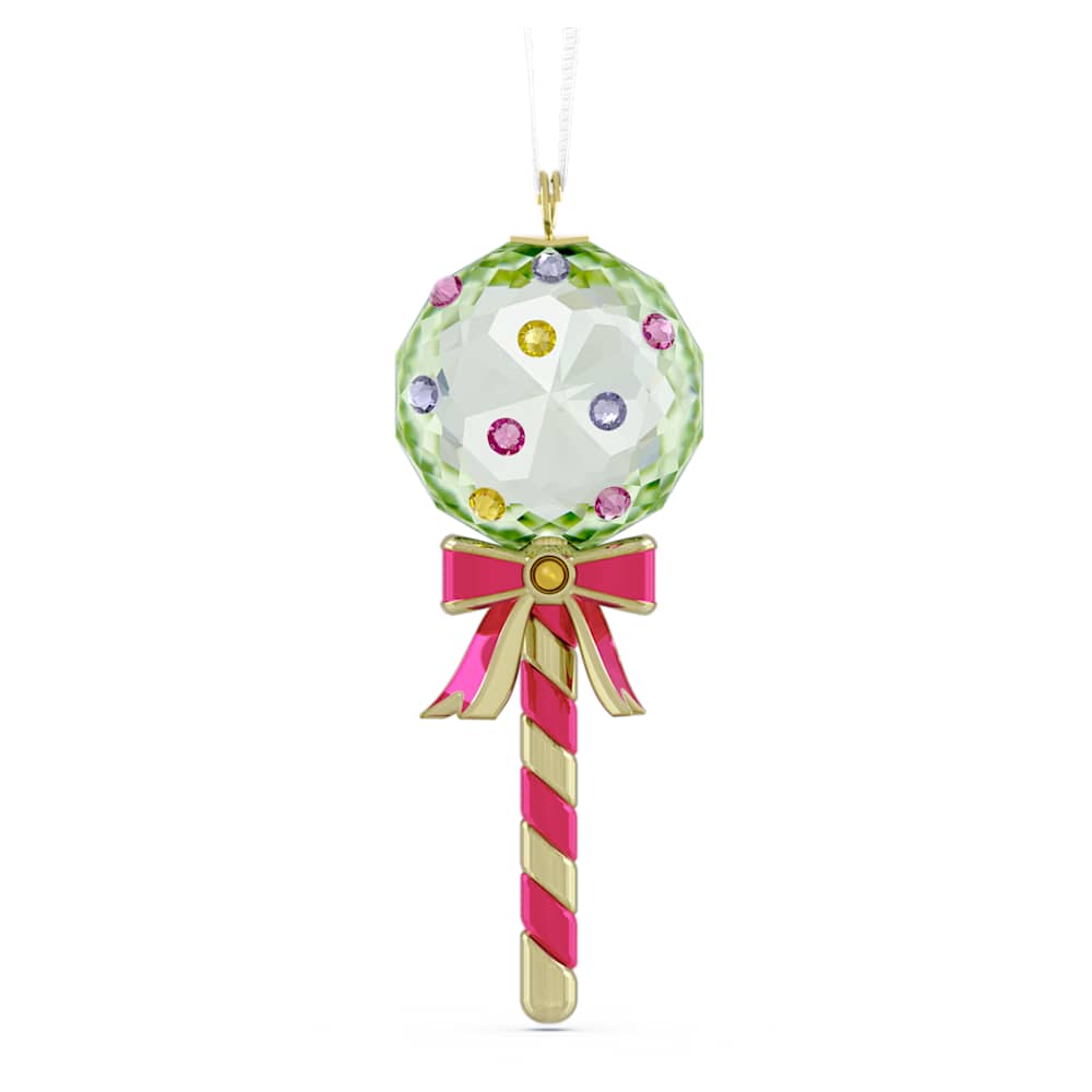 Holiday Cheers Dulcis Lollipop Ornament, Green | Swarovski