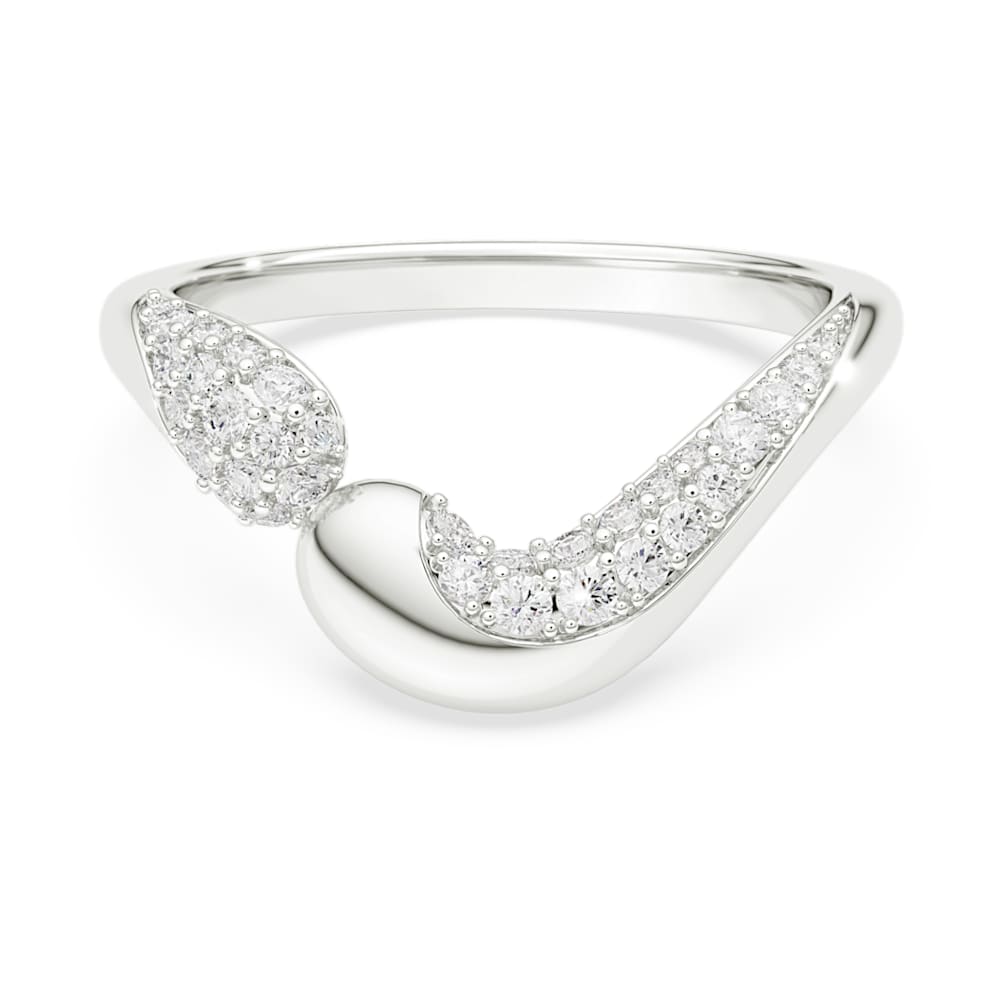 Swarovski Classica オープンリング, ラウンドカット, ホワイト