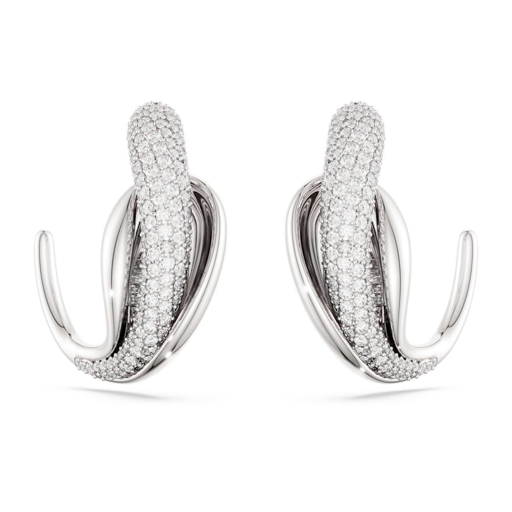 Swarovski Classica フープピアス, ステートメント、ラウンドカット