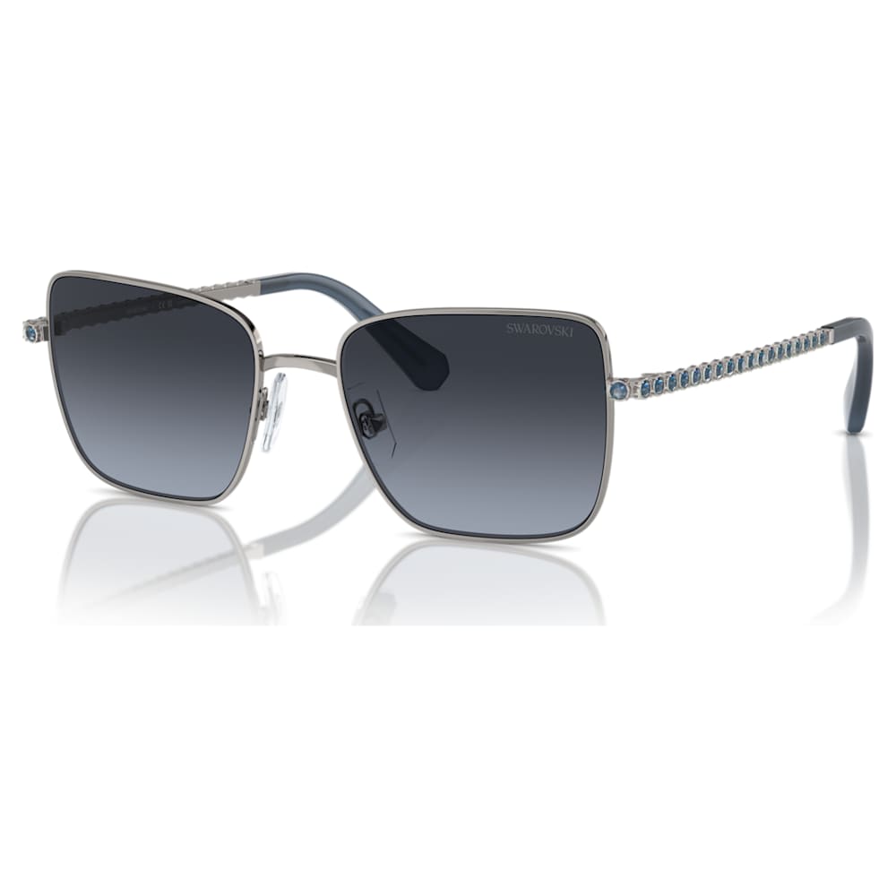 Sunglasses, Square shape, SK7015, Silver tone | Swarovski