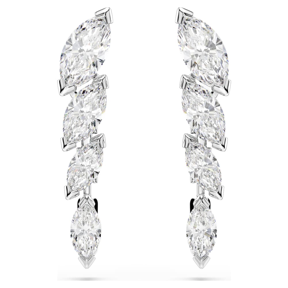 [新品未使用]SWAROVSKI MESMERA シルバーピアス Mesmera ピアス, マーキスカット, ホワイト, ロジウム・プレーティング
