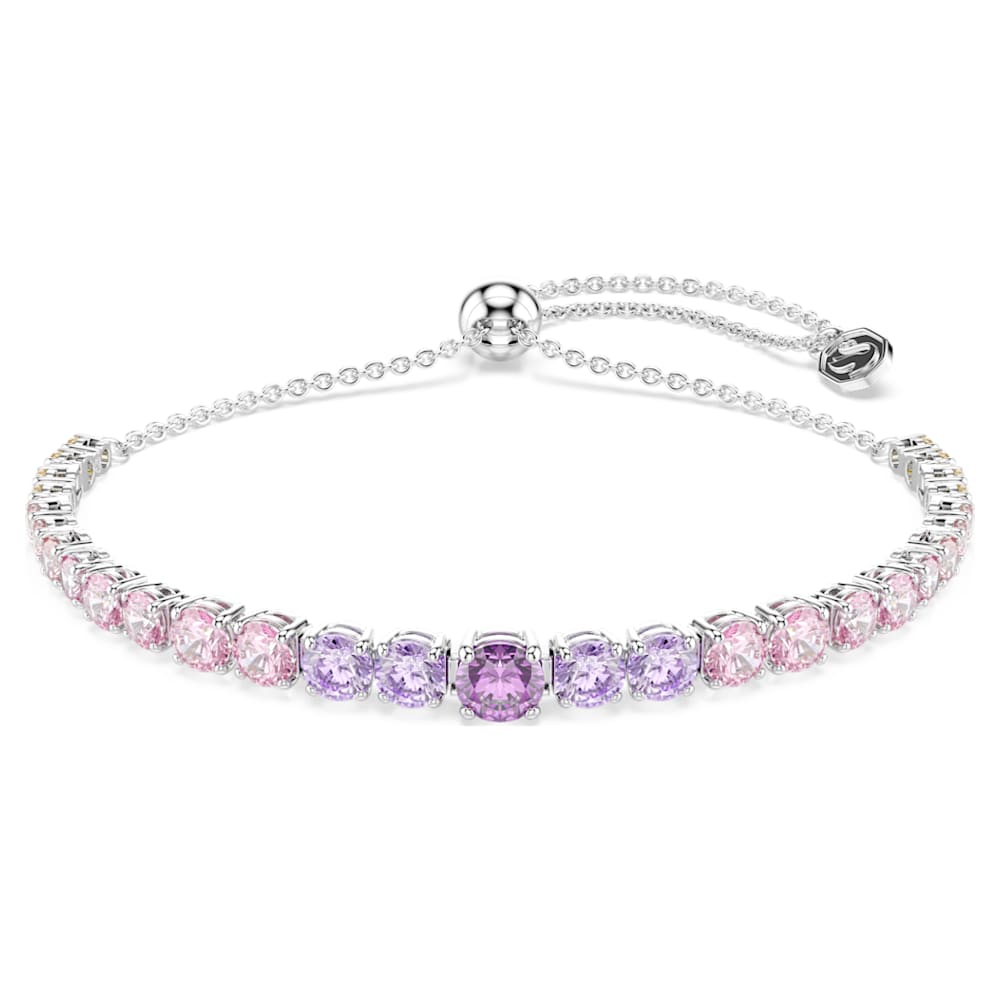 SWAROVSKIハリネズミ Matrix bracelet, Gradient of round cuts, Multicolored, Rhodium plated