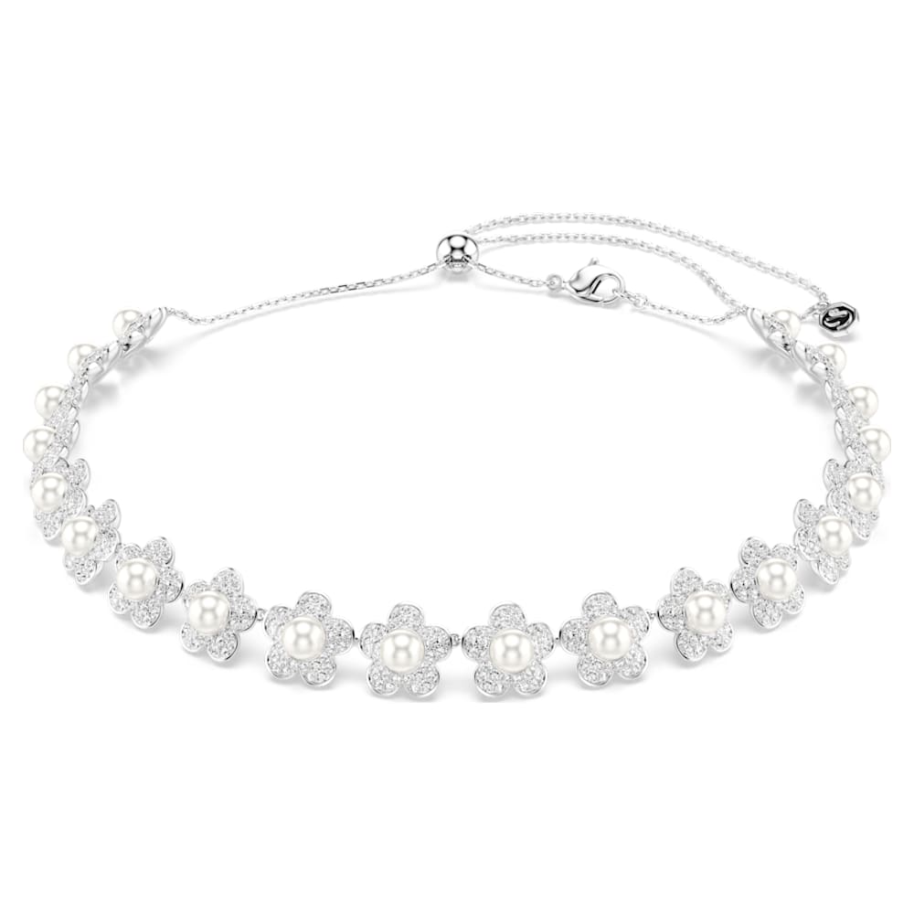 Ariana Grande x Swarovski choker, Crystal pearl, Round cut, White