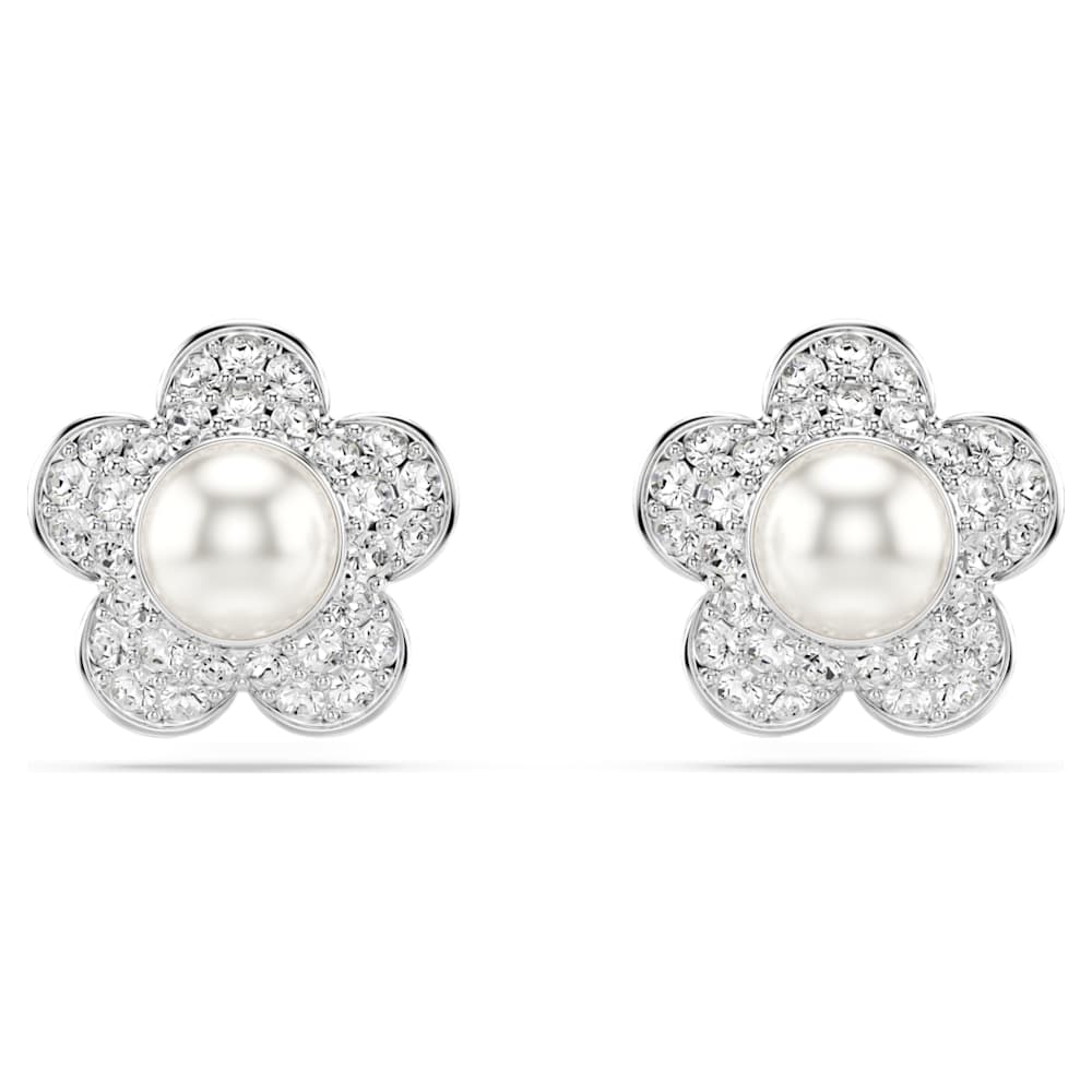 Ariana Grande x Swarovski スタッドピアス Ariana Grande x Swarovski stud earrings, Crystal Pearl, Round cut