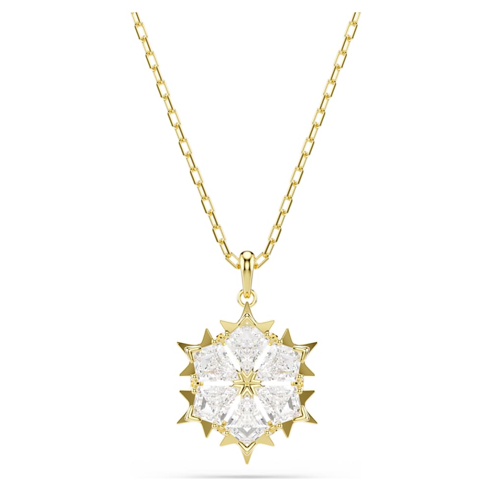 Magic ペンダント, ミックスカット, スノーフレーク, ホワイト, 18K