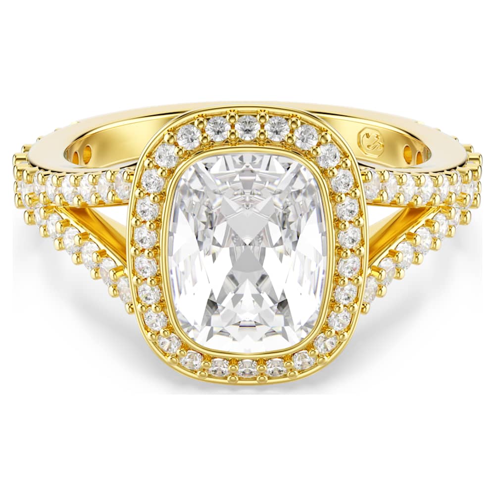 Una Angelic リング, クッションカット, ホワイト, 18Kゴールド