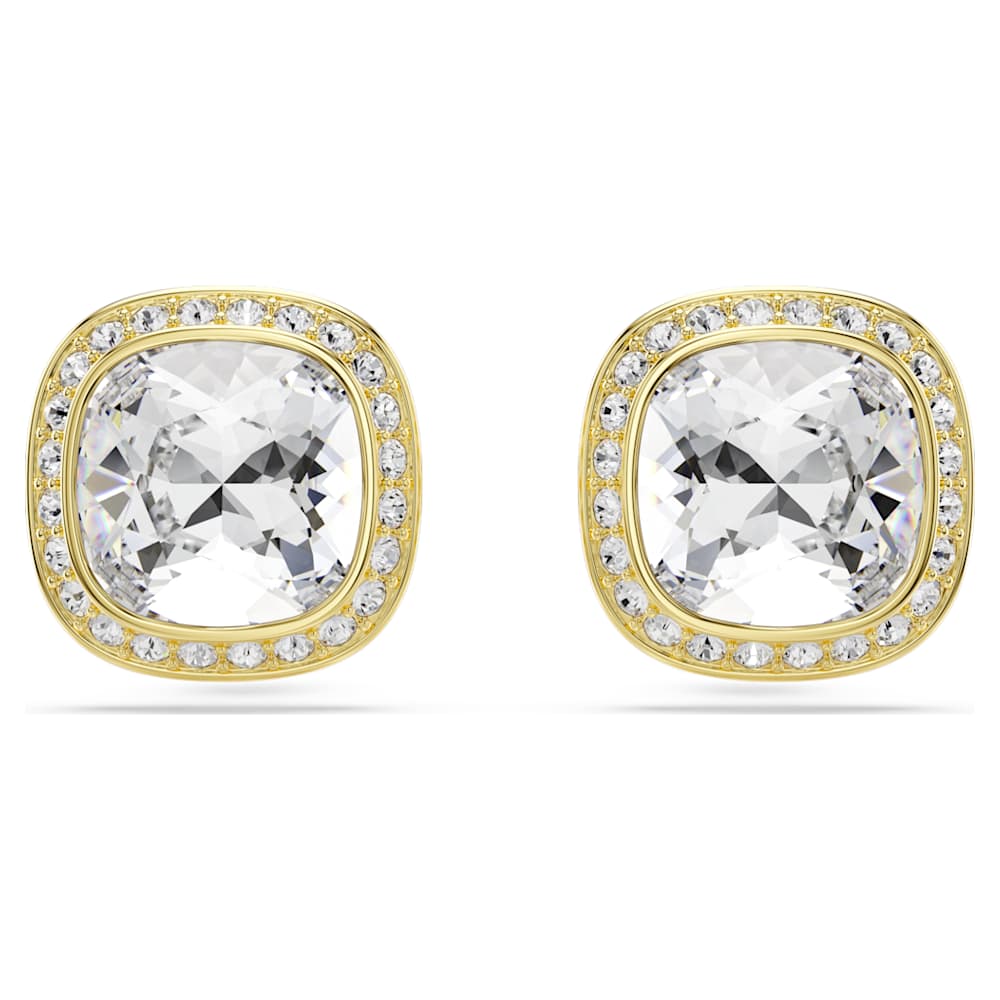 SWAROVSKI Una Angelic スタッドピアス ホワイト Una Angelic スタッドピアス, クッションカット, ホワイト, 18K