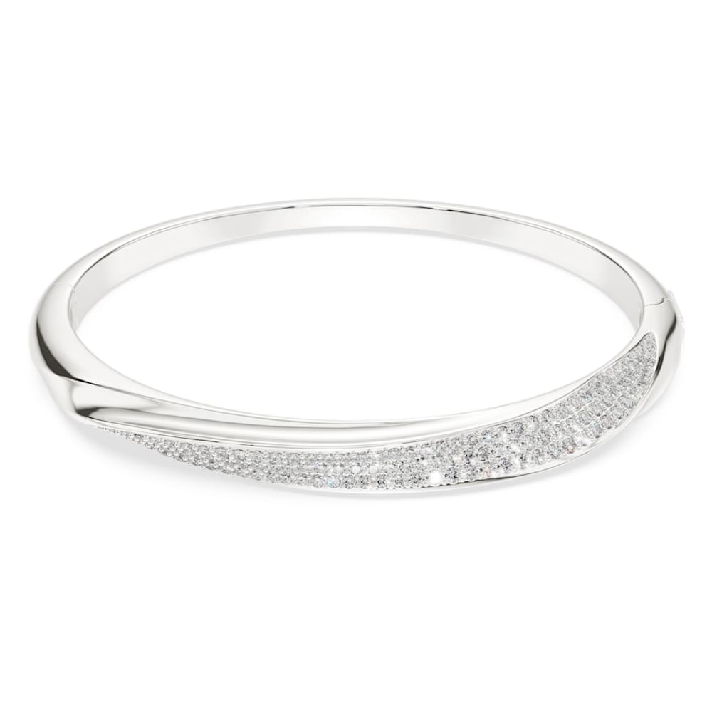 Swarovski Classica バングル, ラウンドカット, ホワイト