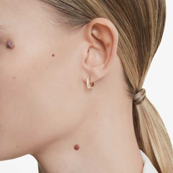 Orecchini A Perno Argento 925 Placcato Oro Rosa Con Cristallo Colorato 6mm, Ipoallergenici, Confezione Regalo