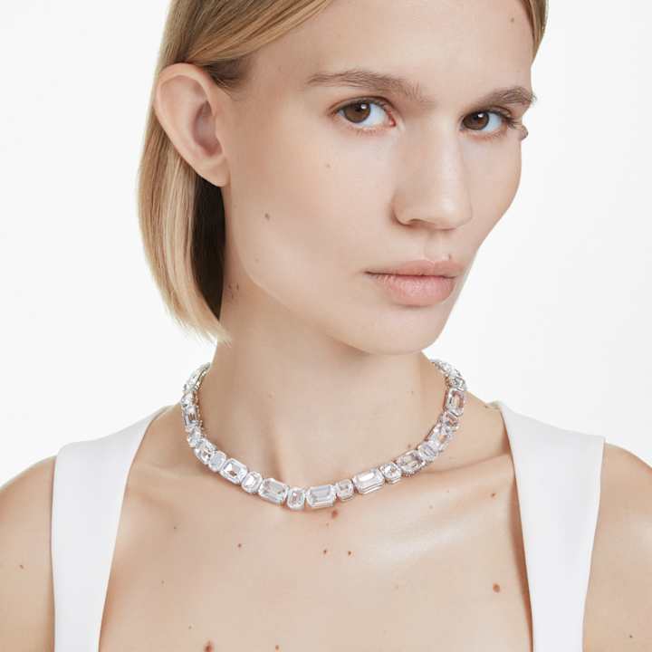 SWAROVSKI スワロフスキー 人気 Millenia ジルコニア ネックレス Millenia ネックレス, オクタゴンカット、カラーグラデーション