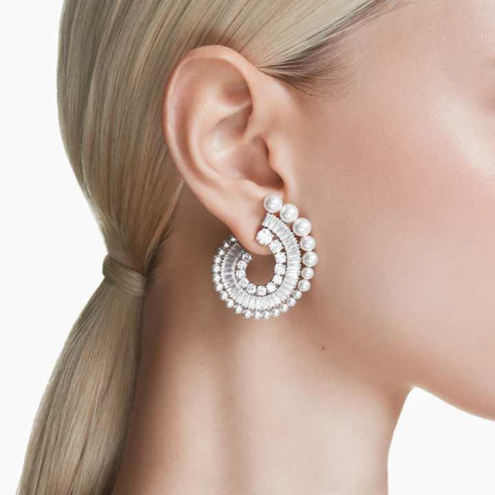 クリスタルパール・ピアス｜スワロフスキー