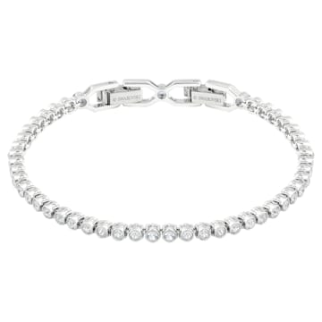 스와로브스키 Swarovski Emily bracelet, Round cut, White, Rhodium plated