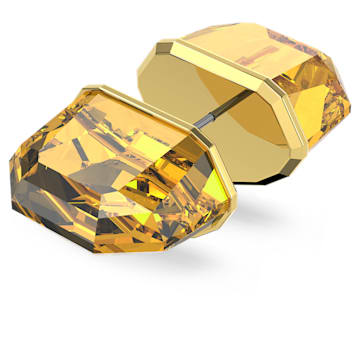 스와로브스키 Swarovski Lucent stud earring, Single, Yellow, Gold-tone plated