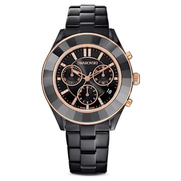 스와로브스키 Swarovski Octea Lux Sport watch, Swiss Made, Metal bracelet, Black, Black finish