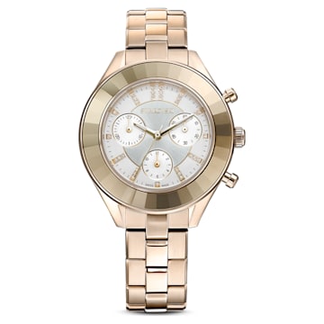 스와로브스키 Swarovski Octea Lux Sport watch, Swiss Made, Metal bracelet, Gold tone, Champagne gold-tone finish