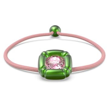 스와로브스키 Swarovski Dulcis bracelet, Cushion cut, Green