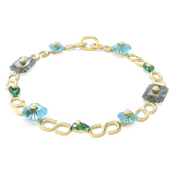 스와로브스키 Swarovski Numina necklace, Mixed cuts, Multicolored, Gold-tone plated