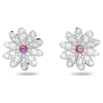 스와로브스키 Swarovski Eternal Flower stud earrings, Flower, Pink, Mixed metal finish