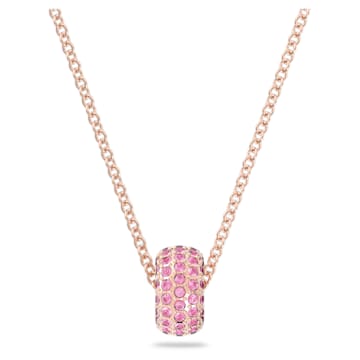 스와로브스키 Swarovski Stone pendant, Pink, Rose gold-tone plated