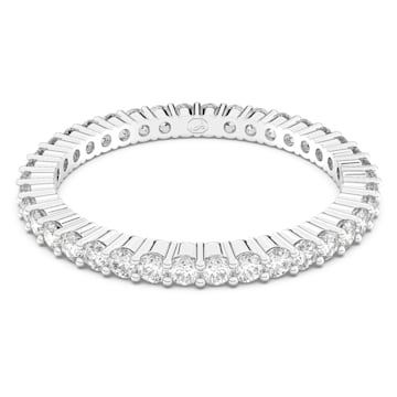 SWAROVSKI 施華洛世奇 - Vittore 戒指 圓形切割, 白色, 銀色調潤飾