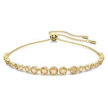 스와로브스키 팔찌 Swarovski Emily bracelet, Mixed round cuts, Gold tone, Gold-tone plated