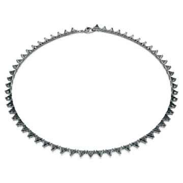 스와로브스키 Swarovski Matrix necklace, Triangle cut, Gray, Ruthenium plated