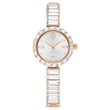 SWAROVSKI 施華洛世奇 - Matrix Bangle 手錶 瑞士製造, 水晶錶鏈, 玫瑰金色調, 玫瑰金色潤飾