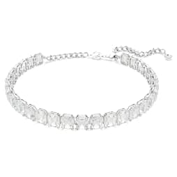 Millenia choker, Octagon cut, White, Rhodium plated - Swarovski, 5696292