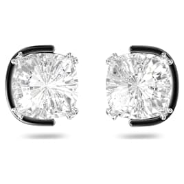 Clous d'oreilles Harmonia, Taille coussin, Blanches, Finition mix de métal - Swarovski, 5600943