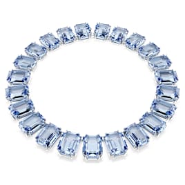 Millenia Tennis 項鏈, 超大Swarovski水晶, 八角形切割, 藍色, 鍍白金色 - Swarovski, 5609703