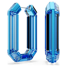 Lucent ต่างหูแบบห่วง, Statement ทรงแปดเหลี่ยม, น้ำเงิน - Swarovski, 5633950