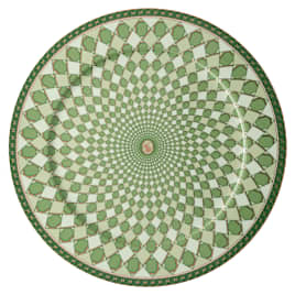 Signum service plate, Porcelain, Large, Green - Swarovski, 5635514