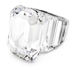 Δαχτυλίδι κοκτέιλ Lucent, Οκταγωνική κοπή, Λευκό - Swarovski, 5666587
