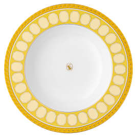 Signum soup plate, Porcelain, Yellow - Swarovski, 5699991