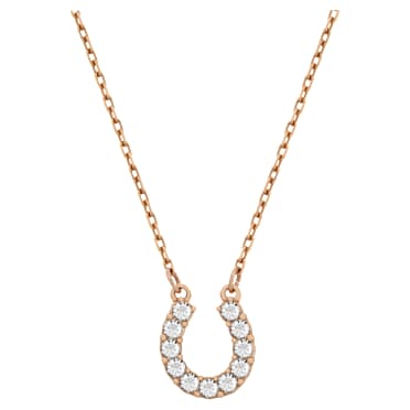 Collier Towards, Fer à cheval, Blanc, Placage de ton or rosé - Swarovski, 5094964