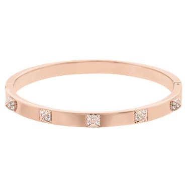Dextera Armreif, Pavé, Weiß, 18K Roségoldbeschichtet - Swarovski, 5098368